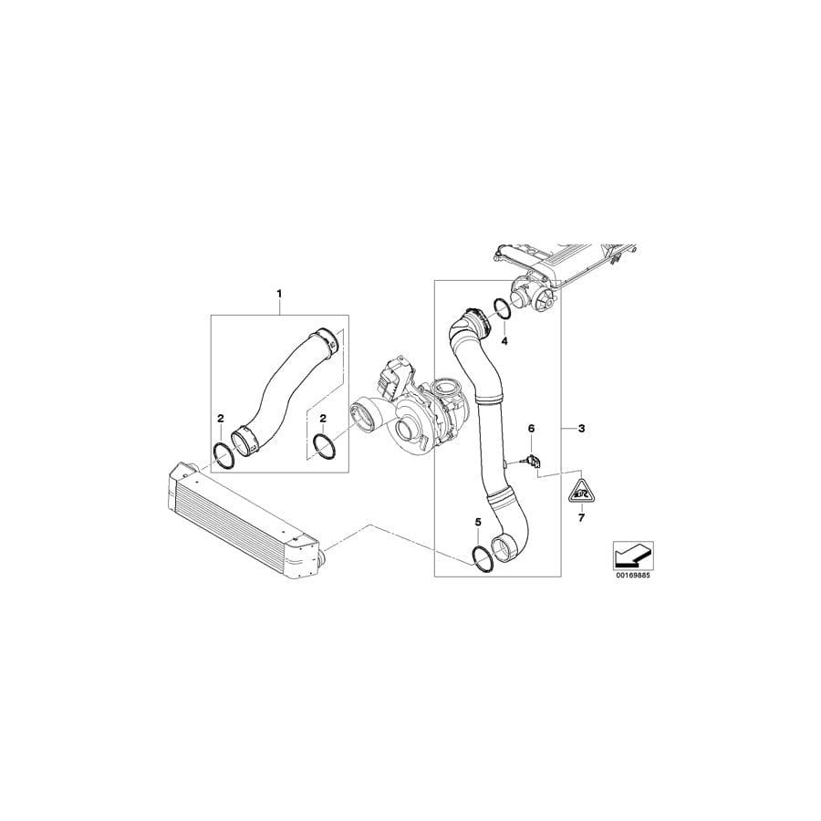 Genuine BMW 11613415009 E83 Charge Air Line (Inc. X3 3.0d) | ML Performance UK Car Parts