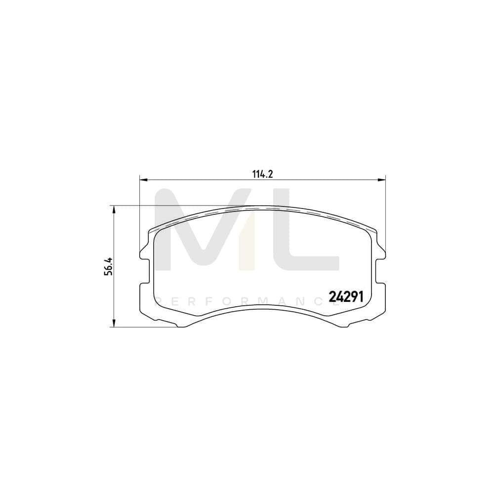 Brembo P 54 041 Brake Pad Set For Mitsubishi Lancer Excl. Wear Warning Contact | ML Performance Car Parts