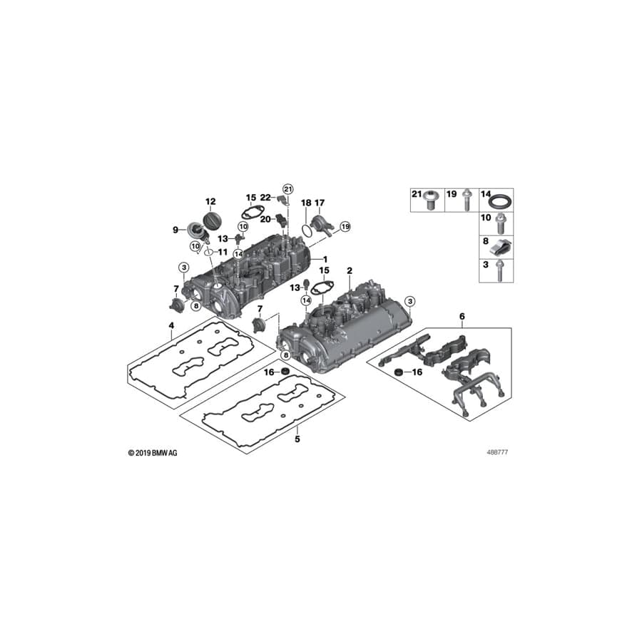 Genuine BMW 11127935126 G05 G07 G06 Oil Filler Neck (Inc. X6 M50iX, X5 M50iX & X7 M50iX) | ML Performance UK Car Parts