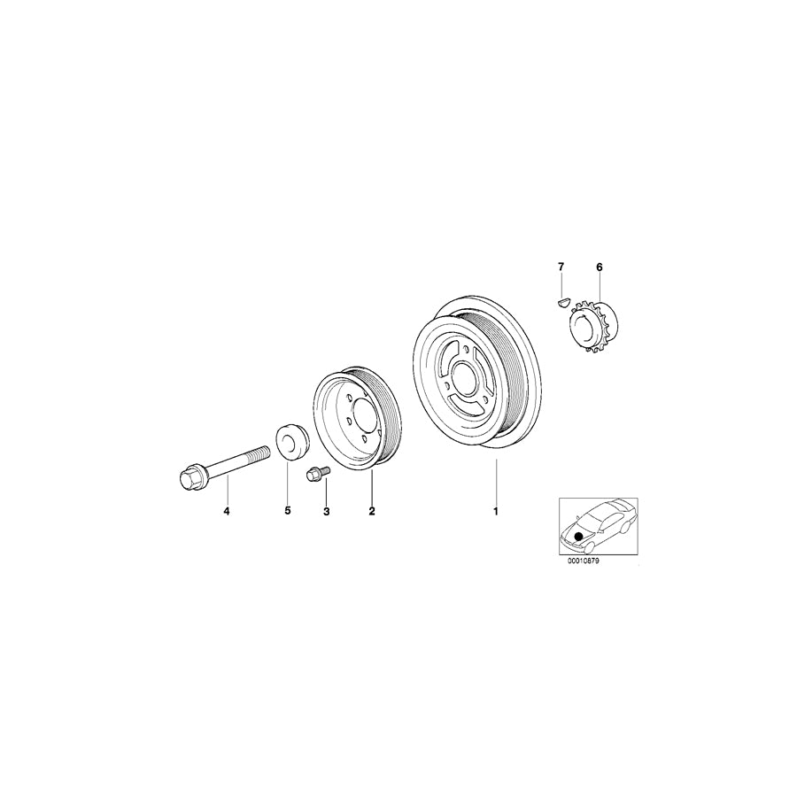 Genuine BMW 11231708816 E46 E36 Vibration Damper (Inc. 318i, 316i 1.9 & Z3 1.9) | ML Performance UK Car Parts