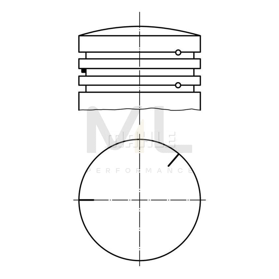 MAHLE ORIGINAL 034 11 06 Piston 76,0 mm, without cooling duct | ML Performance Car Parts