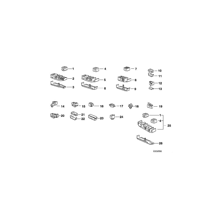 Genuine BMW 16131181031 E34 E32 E36 Clip AKF (Inc. 540i, 325td & 325i) | ML Performance UK Car Parts