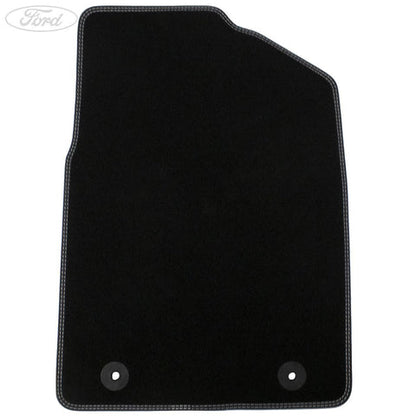 GENUINE FORD 1866726 KA FRONT FLOOR MATS SET BLACK ACCENT VELOUR 2008-2016 | ML Performance UK