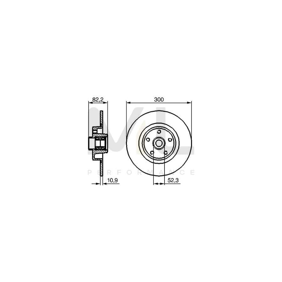 BOSCH 0 986 479 280 Brake Disc for RENAULT Vel Satis Solid, Oiled, with ABS sensor ring, with wheel bearing | ML Performance Car Parts