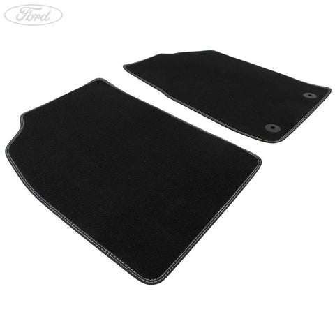 GENUINE FORD 1866726 KA FRONT FLOOR MATS SET BLACK ACCENT VELOUR 2008-2016 | ML Performance UK