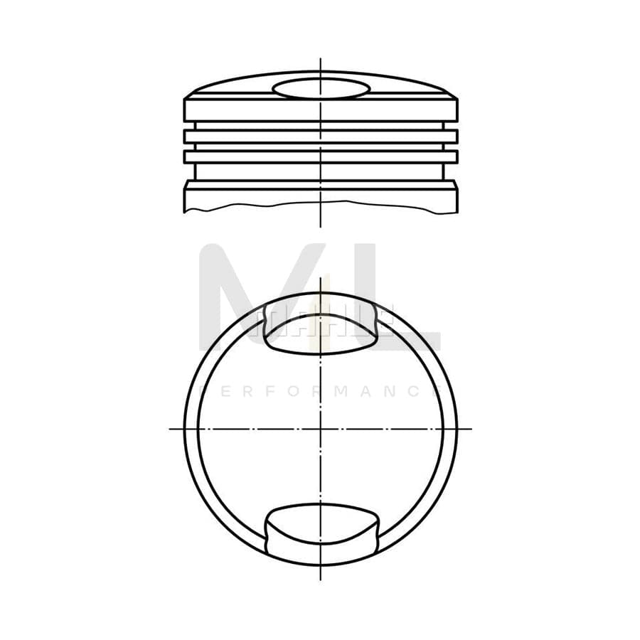 MAHLE ORIGINAL 503 37 00 Piston for PORSCHE 356 82,5 mm, without cooling duct | ML Performance Car Parts