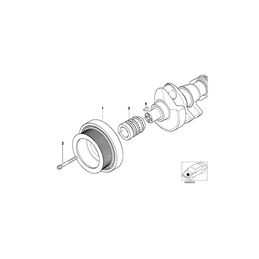 Genuine BMW 11232247931 E38 E65 Torx Bolt M10X120 (Inc. 740d) | ML Performance UK Car Parts