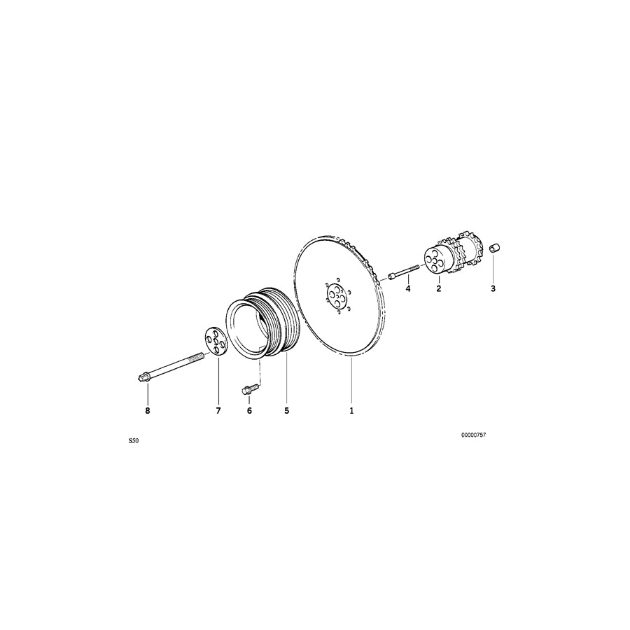 Genuine BMW 11237743633 Pulley 6K D=105 (Inc. E36 M3 Gr.A) | ML Performance UK Car Parts