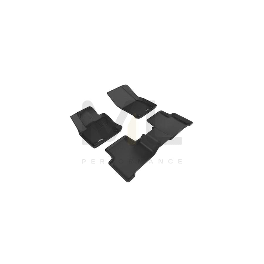 3D L1VW08001509 Floor mat set for VW Tiguan II (AD1) Elastomer, Front, Quantity: 3, Black | ML Performance Car Parts