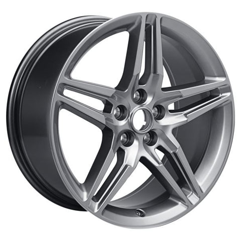 GENUINE FORD 2179552 MUSTANG ALLOY WHEEL 19" FRONT, 5 X 2-SPOKE DESIGN, FORGED SILVER | ML Performance UK