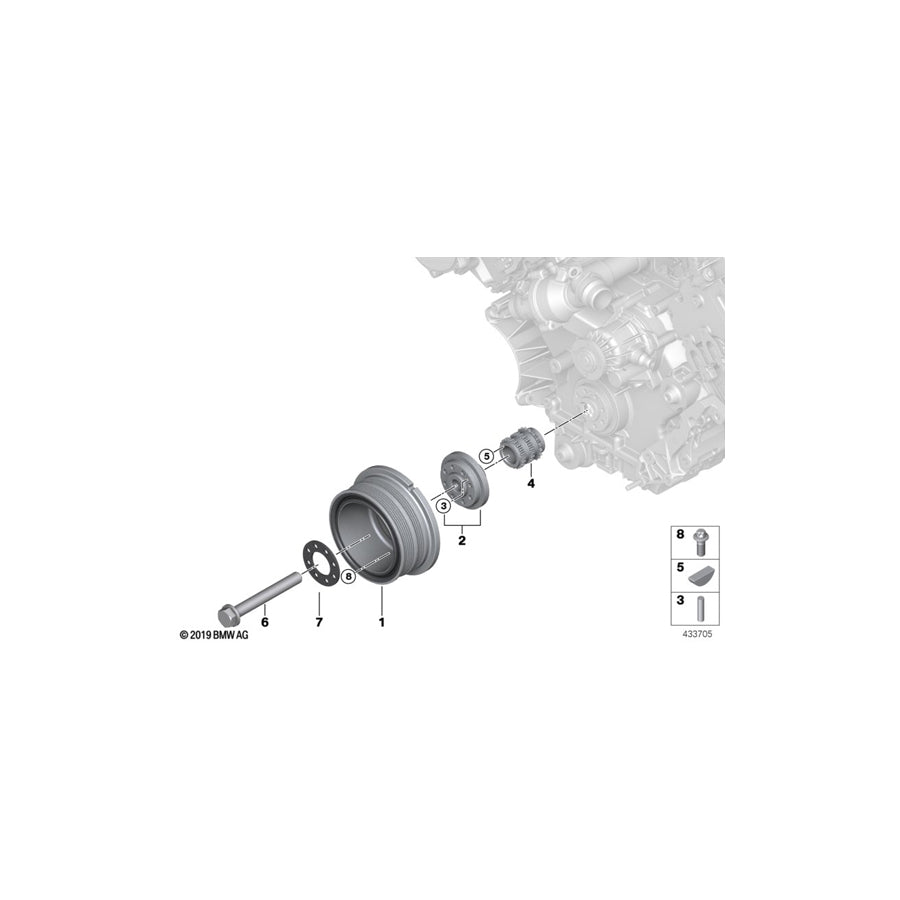 Genuine BMW 11237567055 E70 Vibration Damper (Inc. X5 4.8i) | ML Performance UK Car Parts