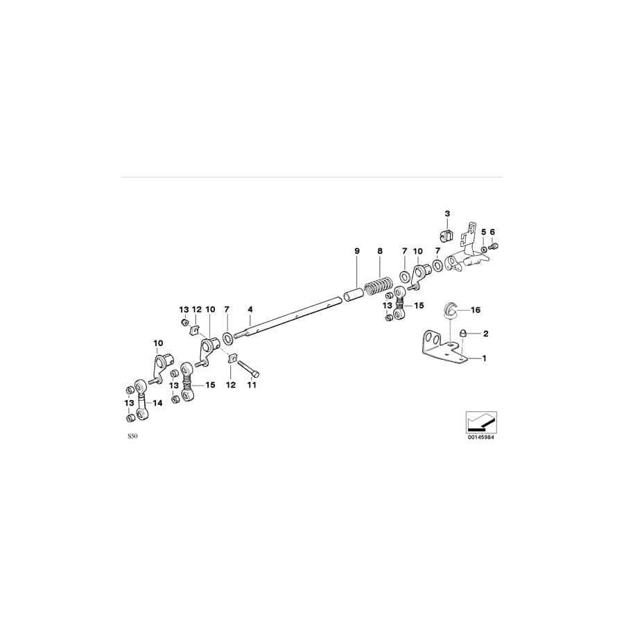 Genuine BMW 13541317816 E36 Operating Lever (Inc.  & M3) | ML Performance UK Car Parts