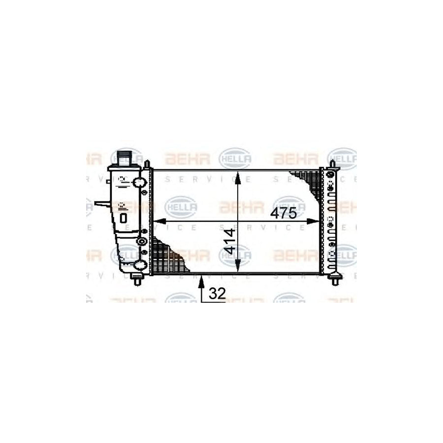 Hella 8MK 376 720-334 Engine Radiator