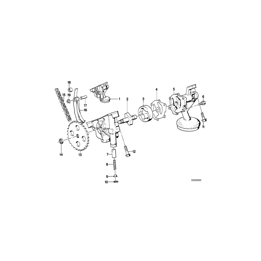 Genuine BMW 11411289145 E34 E32 Oil Pump Cover (Inc. 535i, 735iL & 735i) | ML Performance UK Car Parts