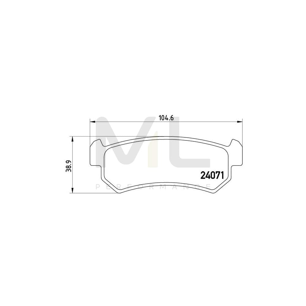 Brembo P 10 001 Brake Pad Set Excl. Wear Warning Contact | ML Performance Car Parts