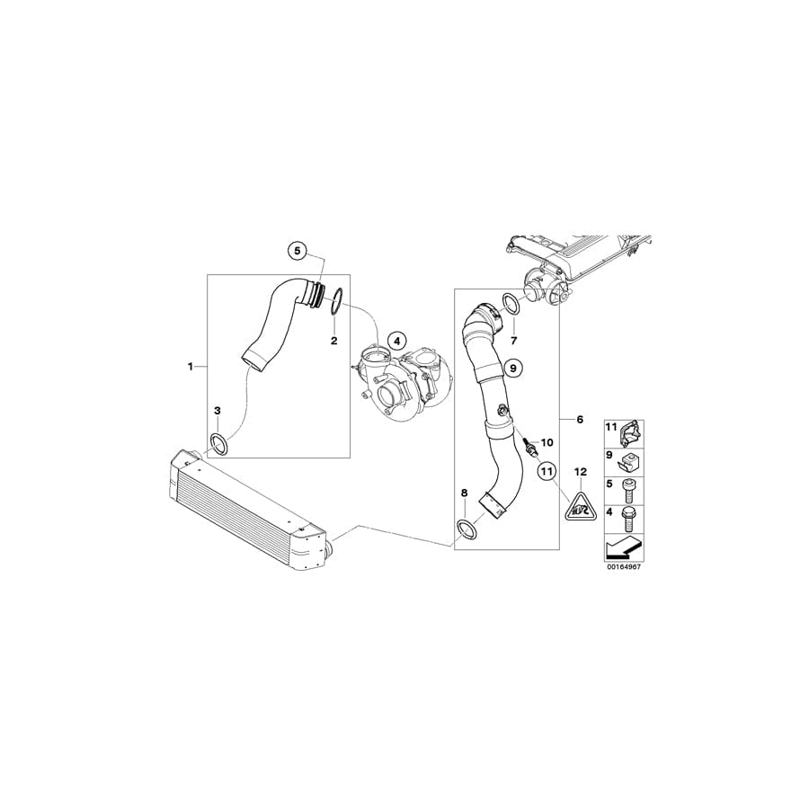 Genuine BMW 11613401557 E83 E83 Charge Air Line (Inc. X3 2.0d) | ML Performance UK Car Parts