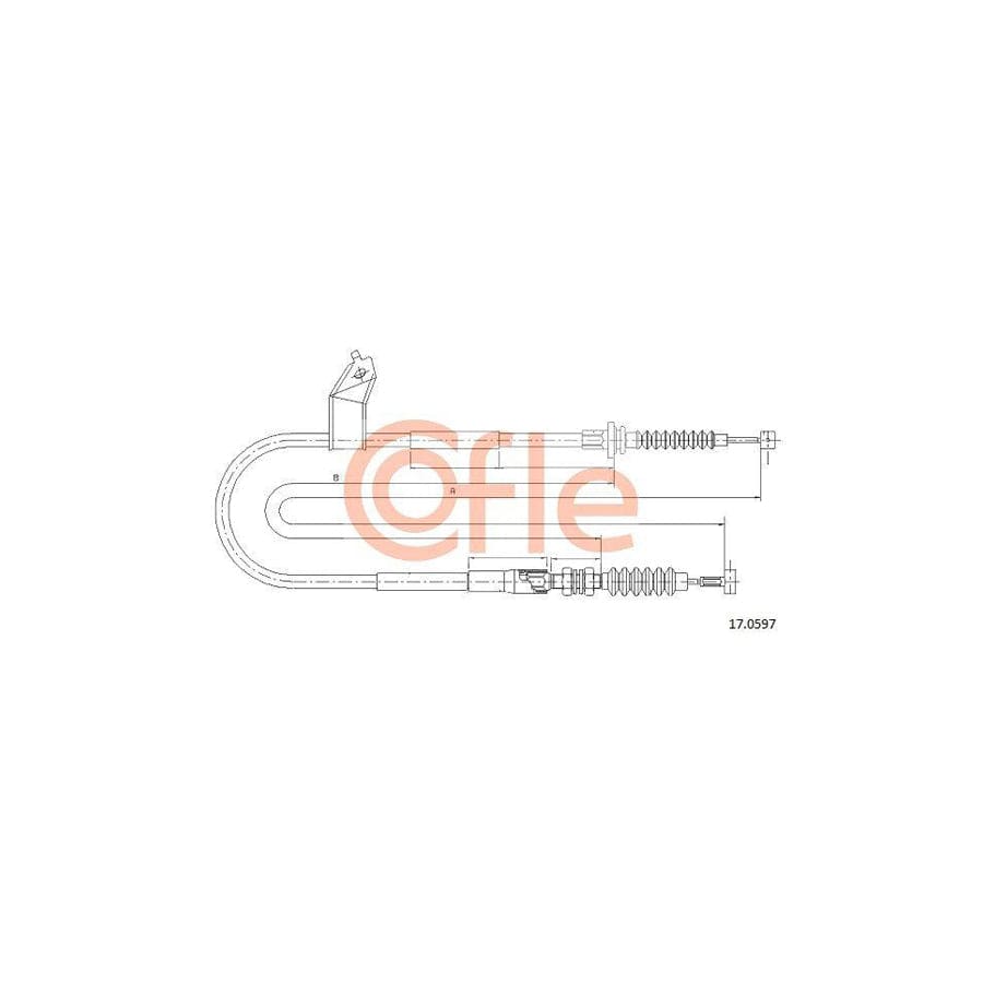 Cofle 17.0597 Hand Brake Cable For Mazda Mx-5 I (Na)