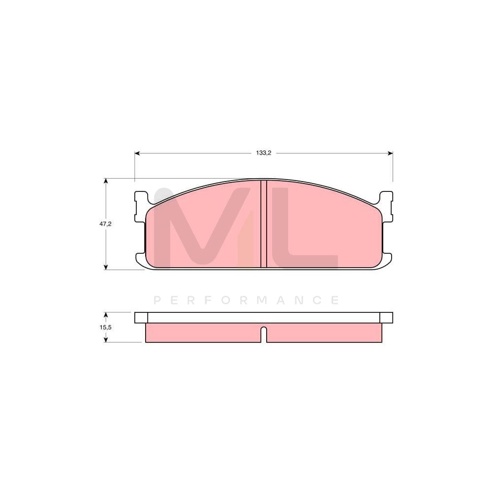 TRW Gdb345 Brake Pad Set Not Prepared For Wear Indicator | ML Performance Car Parts