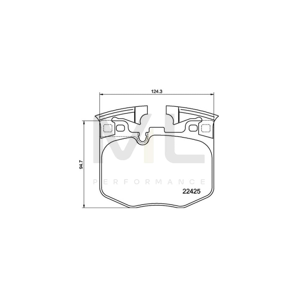 Brembo P 06 099 Brake Pad Set Prepared For Wear Indicator, With Anti-Squeak Plate, With Counterweights | ML Performance Car Parts