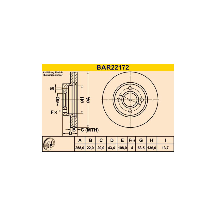 Barum BAR22172 Brake Disc