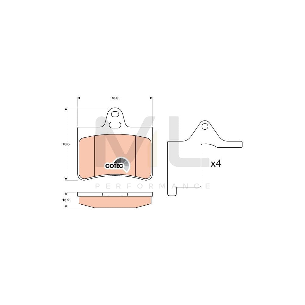 TRW Cotec Gdb2030 Brake Pad Set For Citroën C5 | ML Performance Car Parts