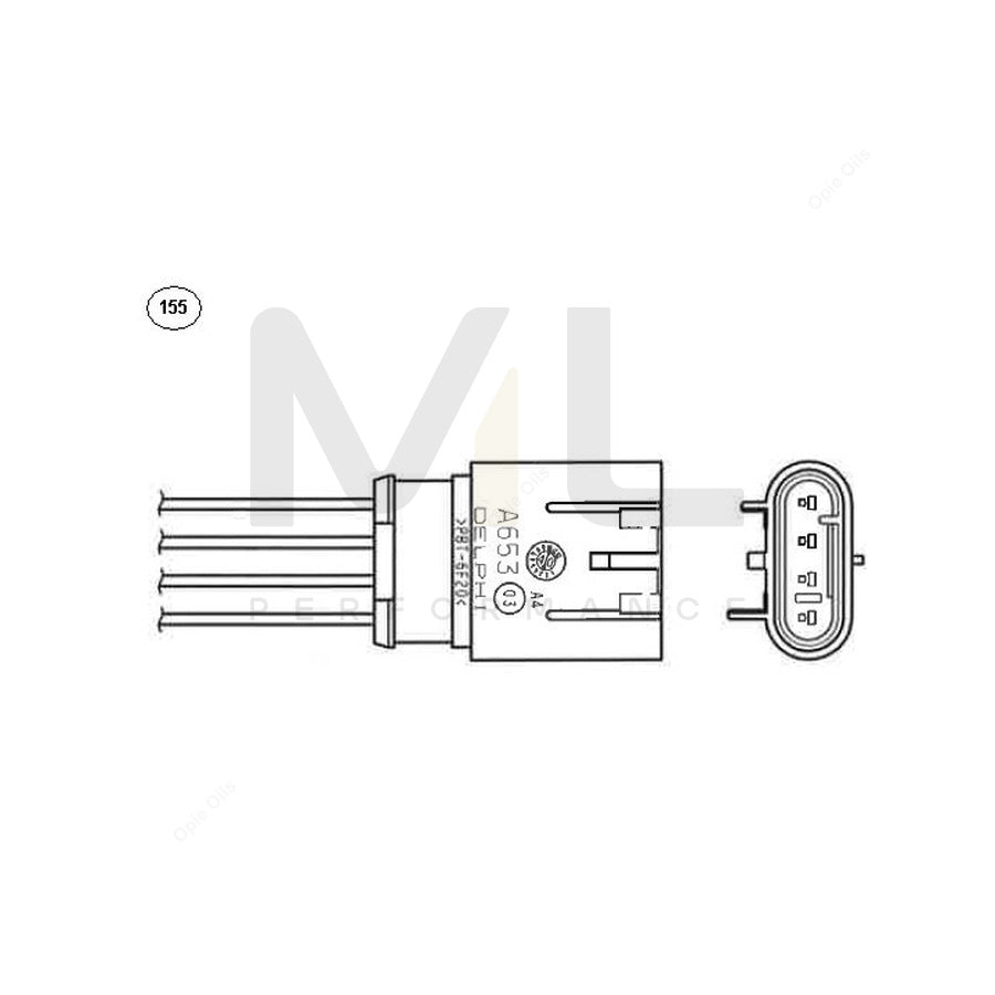 NTK Lambda Sensor - Oxygen / O2 Sensor OZA863-EE6 (NGK 91661) | ML Car Parts UK | ML Performance