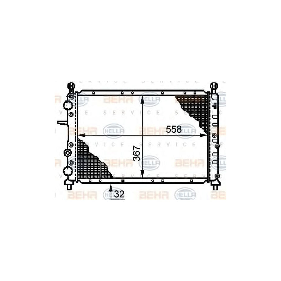 Hella 8MK 376 720-321 Engine Radiator