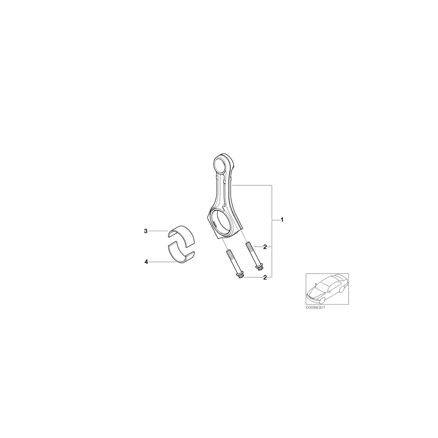 Genuine BMW 11240146682 E38 E65 Set Connecting Rod (Inc. 740d) | ML Performance UK Car Parts