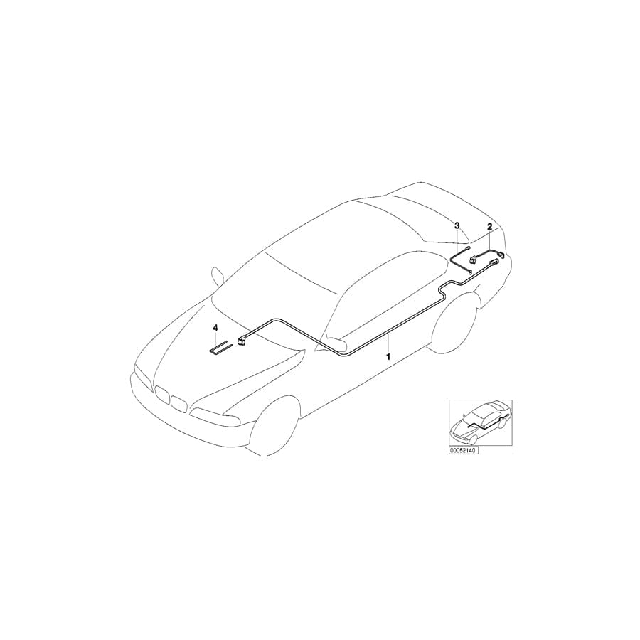 Genuine BMW 65128360754 E39 Connection Cable Cd-Changer 4210MM (Inc. 525tds, 540i & 520i) | ML Performance UK Car Parts