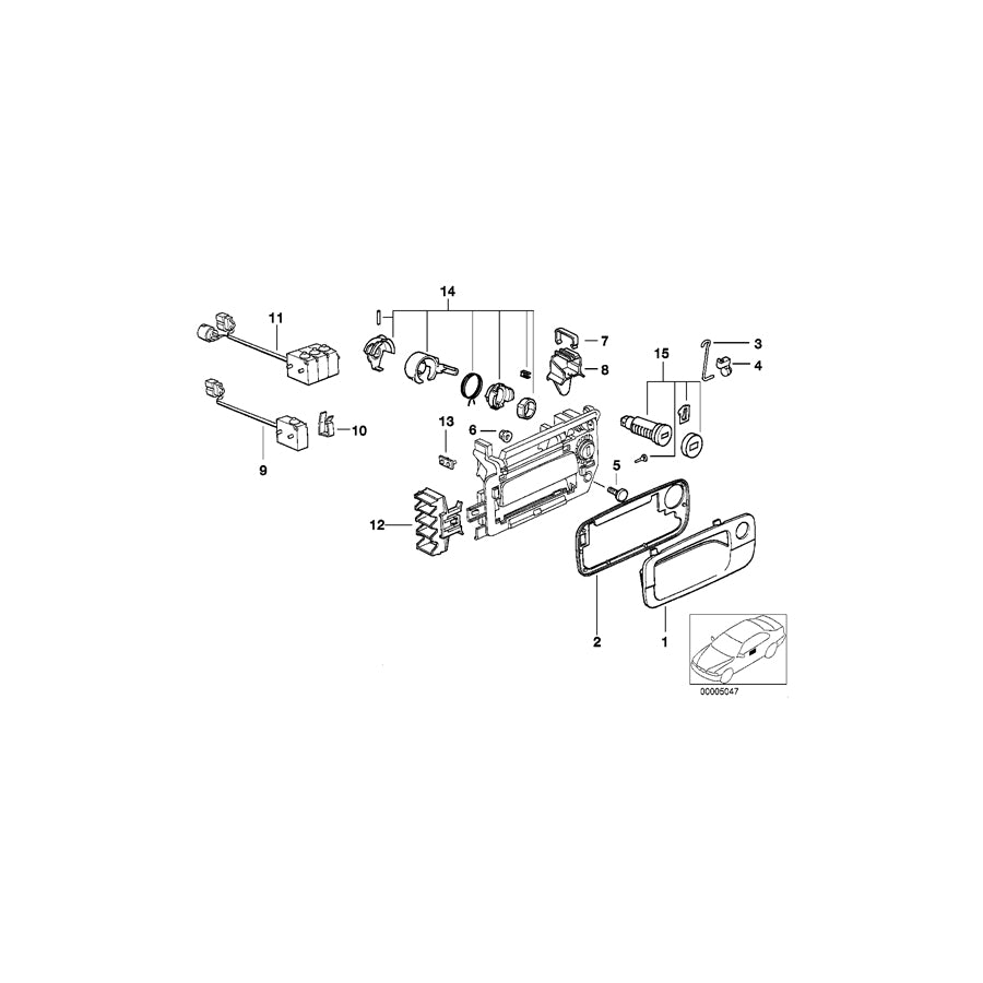 Genuine BMW 51211970003 E31 Left Operating Rod (Inc. 850CSi, 840Ci & 840i) | ML Performance UK Car Parts