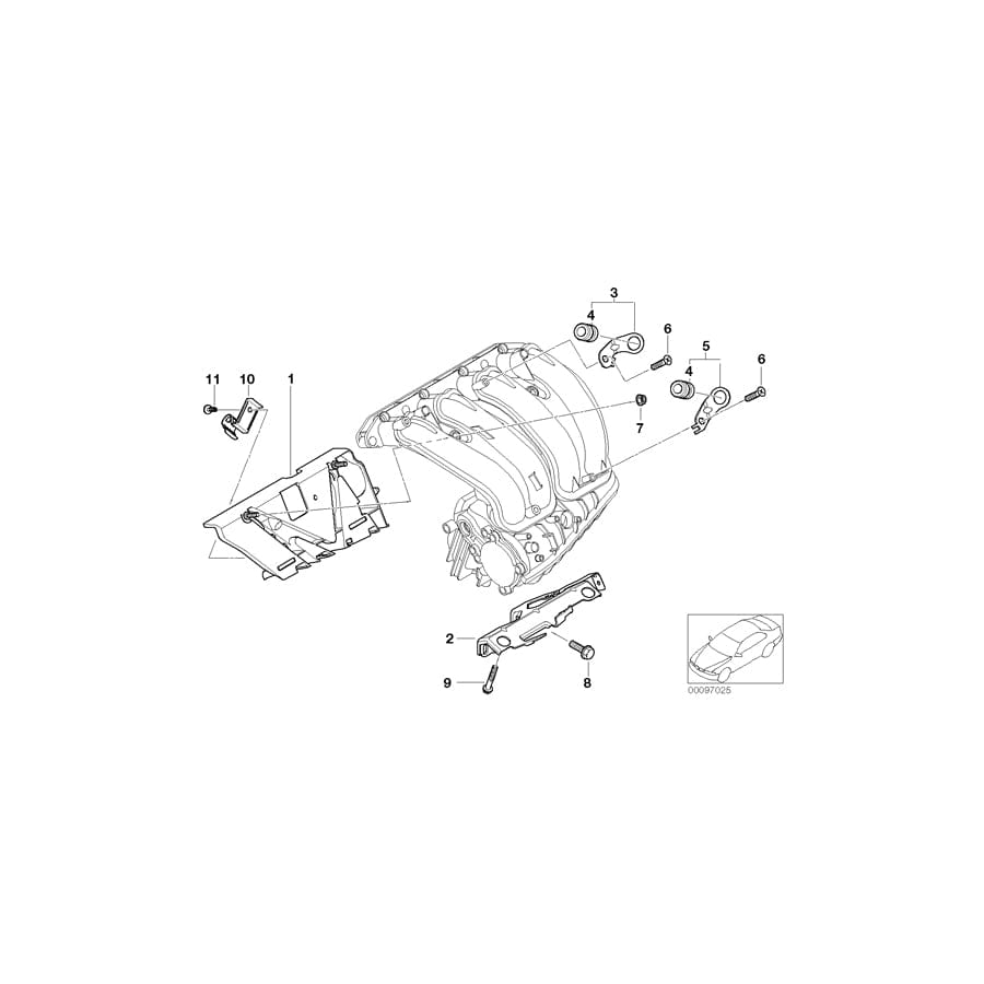 Genuine BMW 11617512376 E46 Holder (Inc. 318Ci, 316Ci & 316i) | ML Performance UK Car Parts