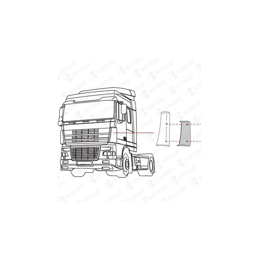 Covind Xf2/165 Air Deflector, Driver Cab | ML Performance UK