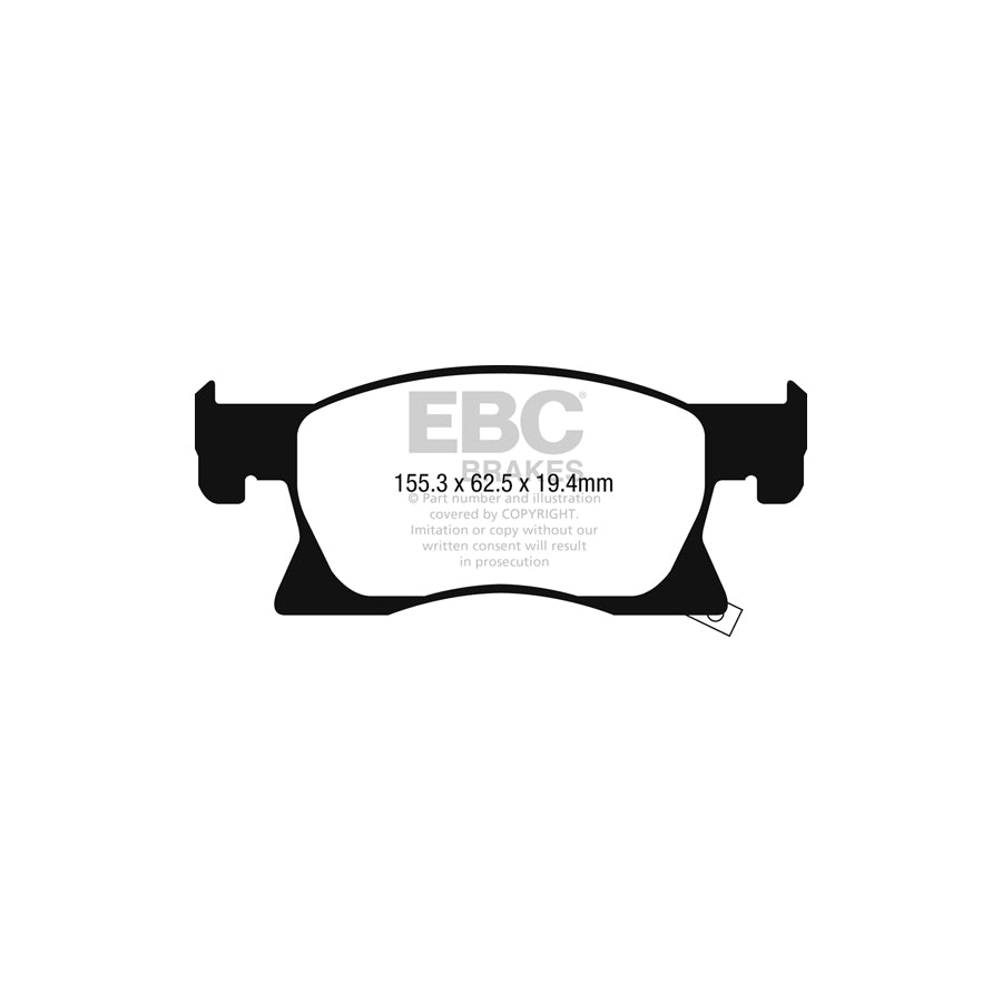 EBC DP22267 Opel Vauxhall Astra K Greenstuff Front Brake Pads - TRW Caliper 2 | ML Performance UK Car Parts