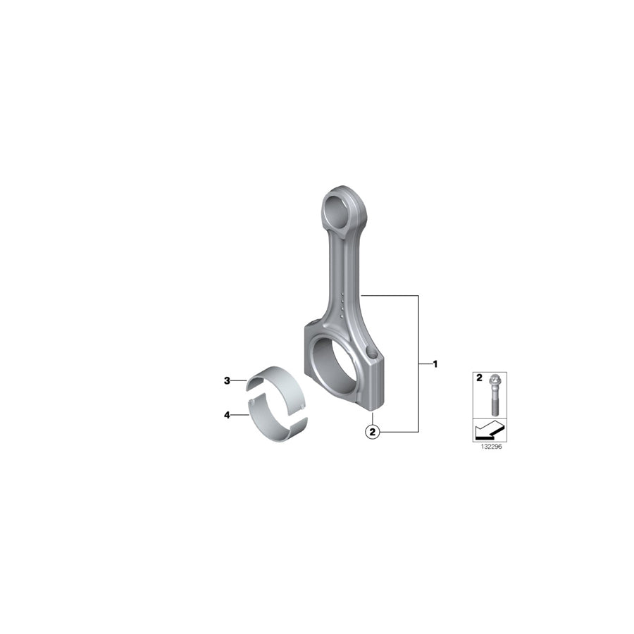 Genuine BMW 11240308859 E61 E83 Set Connecting Rod (Inc. X3 2.0d, 320d & 118d) | ML Performance UK Car Parts