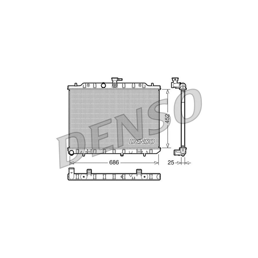 Denso DRM46007 Drm46007 Engine Radiator For Nissan X-Trail (T31) | ML Performance UK