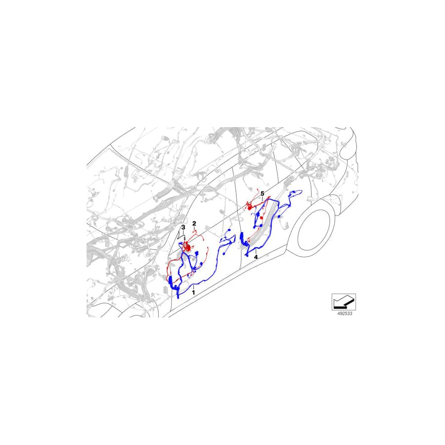 Genuine BMW 61128734060 G05 Door Wiring Harness, Rear (Inc. X5 30dX, X5 M50dX & X5 30iX) | ML Performance UK Car Parts