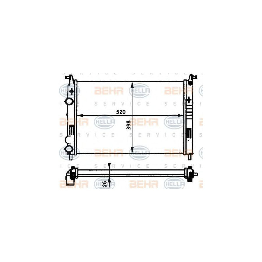 Hella 8MK 376 720-581 Engine Radiator