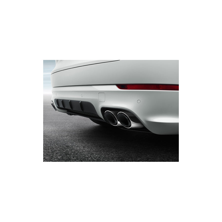 Genuine Porsche Sports Exhaust Tail Pipes, In Silver Porsche 9Ya Cayenne S | ML Performance UK Car Parts