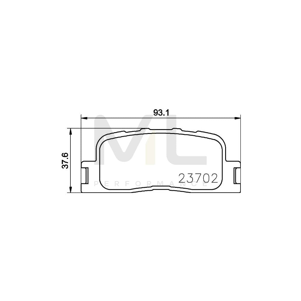 Hella 8DB 355 024-851 Brake Pad Set For Toyota Camry V Saloon (_V3_) Not Prepared For Wear Indicator | ML Performance Car Parts