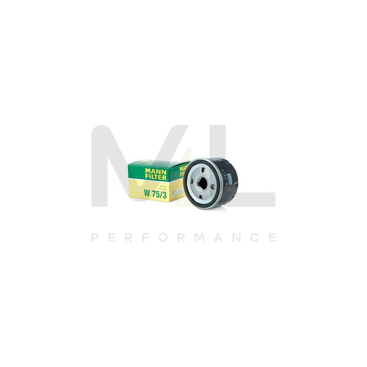 MANN-FILTER W 75/3 Oil Filter Spin-on Filter, with one anti-return valve | ML Performance Car Parts