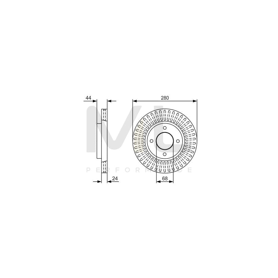 BOSCH 0 986 479 U62 Brake Disc for NISSAN Tiida Saloon (SC11X) Vented, Oiled | ML Performance Car Parts