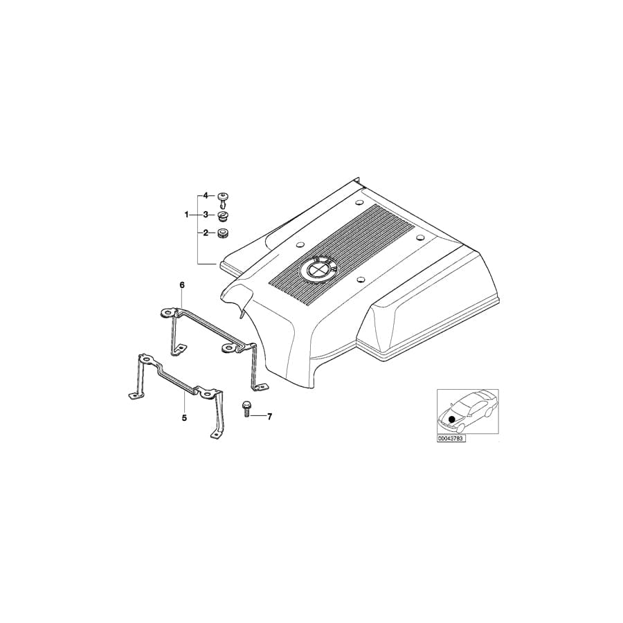 Genuine BMW 11617510108 E53 Bracket Rear (Inc. X5 4.4i & X5 4.6is) | ML Performance UK Car Parts