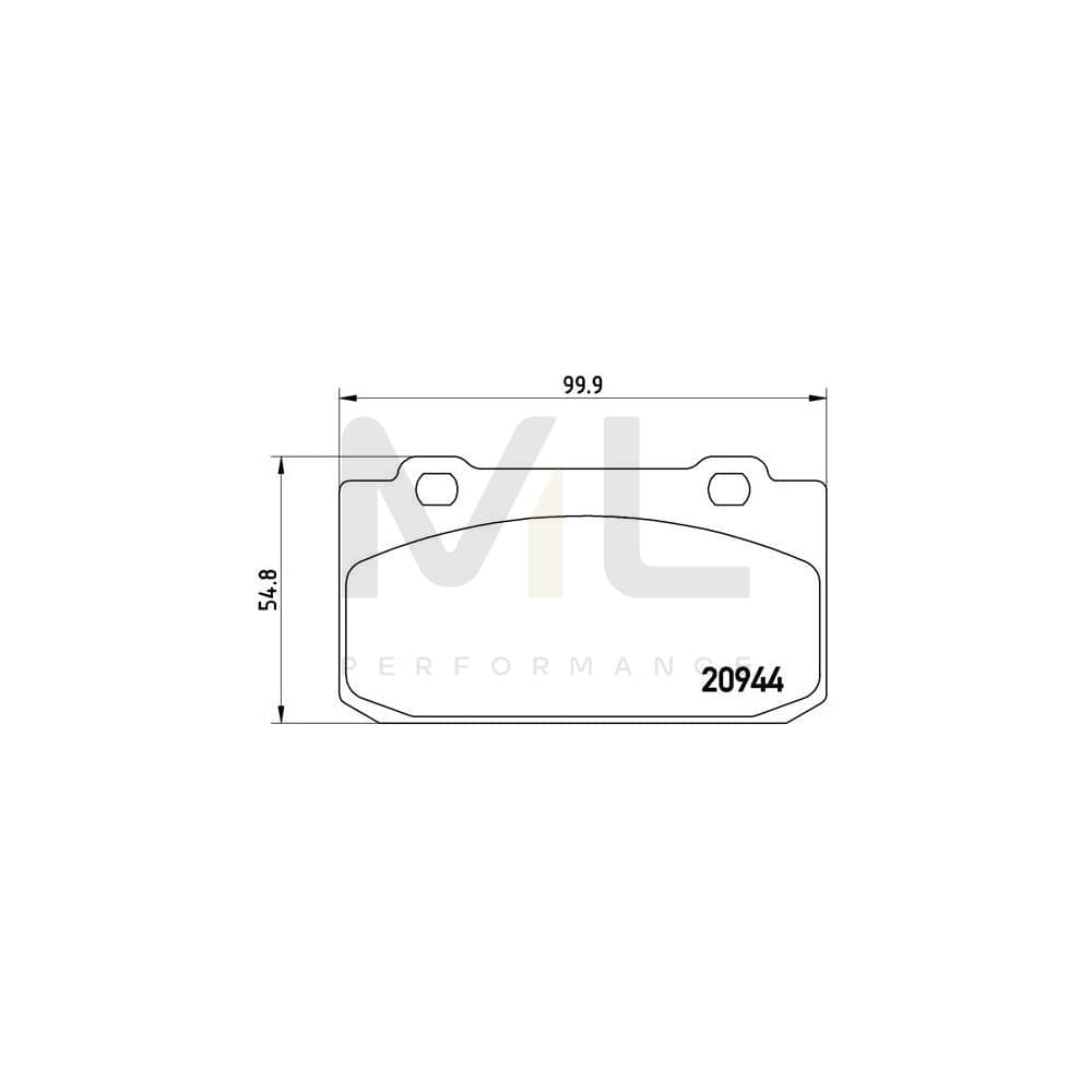 Brembo P 23 027 Brake Pad Set Excl. Wear Warning Contact | ML Performance Car Parts