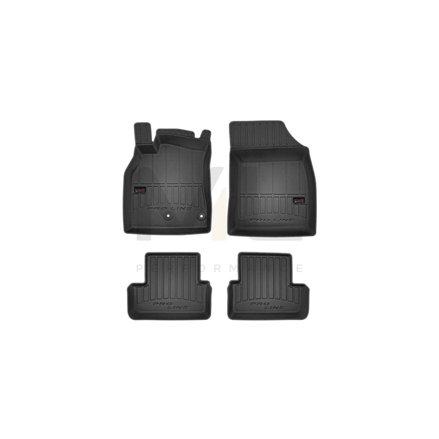 FROGUM Tailored 3D407381 Floor mat set for RENAULT MEGANE Elastomer, Front and Rear, Quantity: 4, Black | ML Performance Car Parts