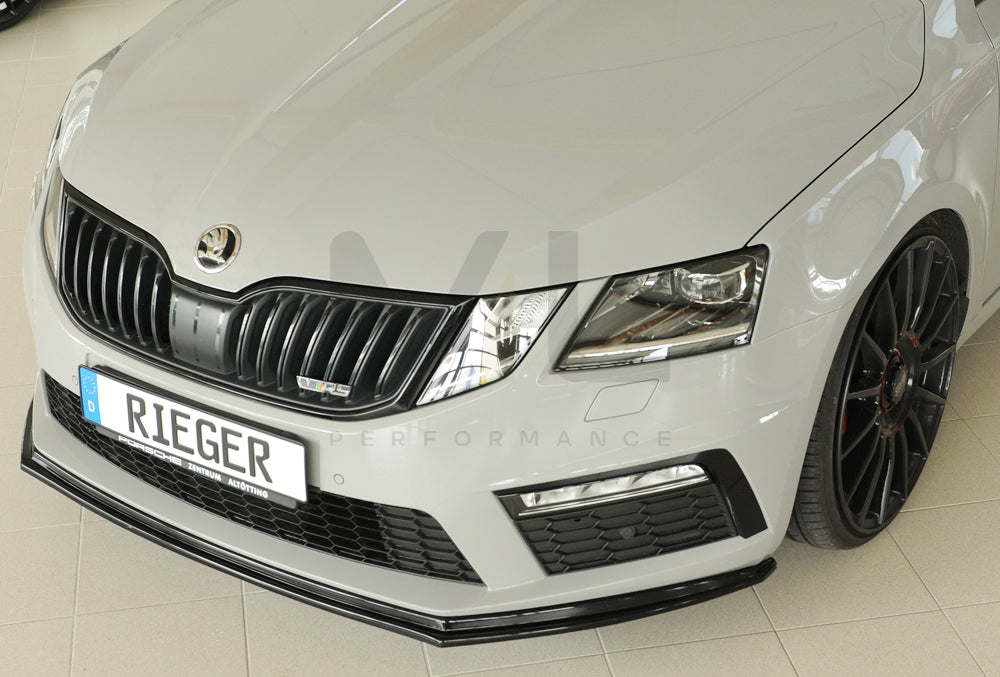 Rieger 00088140 Skoda 5E Octavia RS Front Splitter 8 | ML Performance UK Car Parts