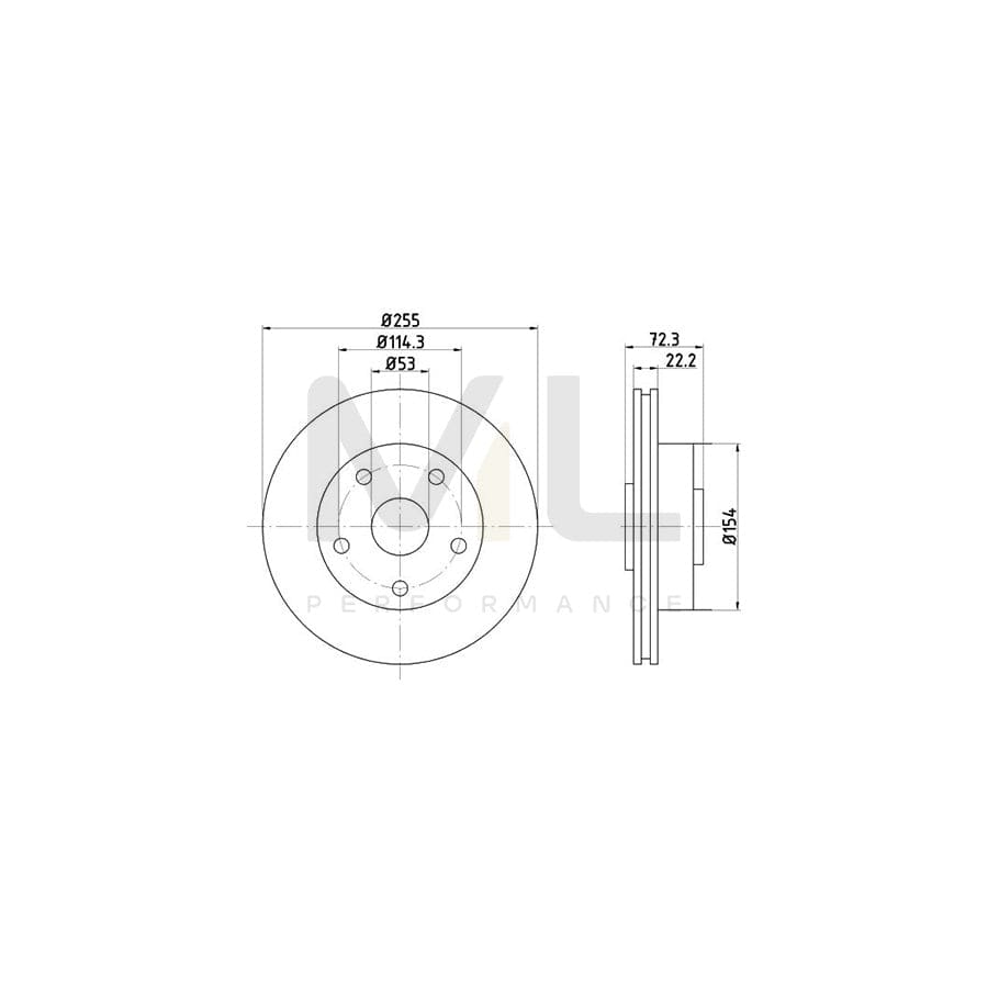 TEXTAR 92079000 Brake Disc for MAZDA 929 III Saloon (HC) Internally Vented, with wheel hub, without wheel studs | ML Performance Car Parts