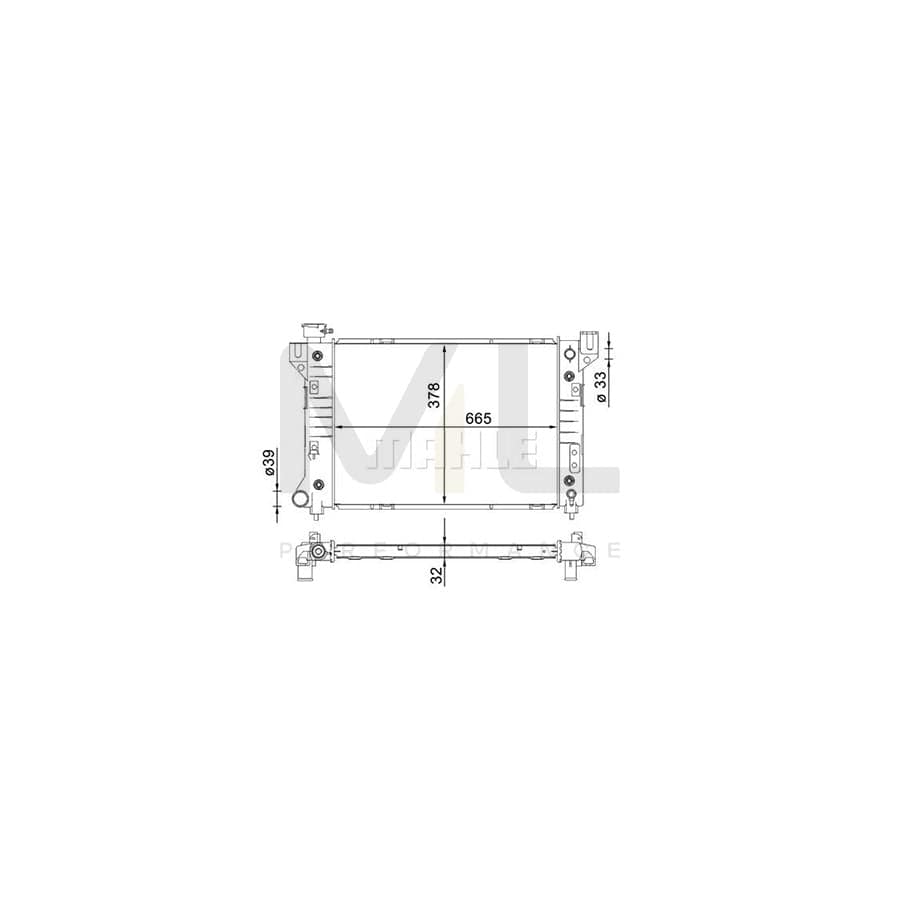 MAHLE ORIGINAL CR 1579 000S Engine radiator for CHRYSLER Voyager / Grand Voyager III (GS) Brazed cooling fins | ML Performance Car Parts