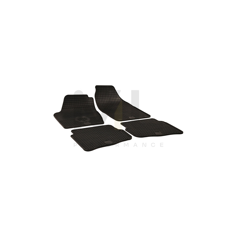 WALSER 50600 Floor mat set Elastomer, Front and Rear, Quantity: 4, Black | ML Performance Car Parts