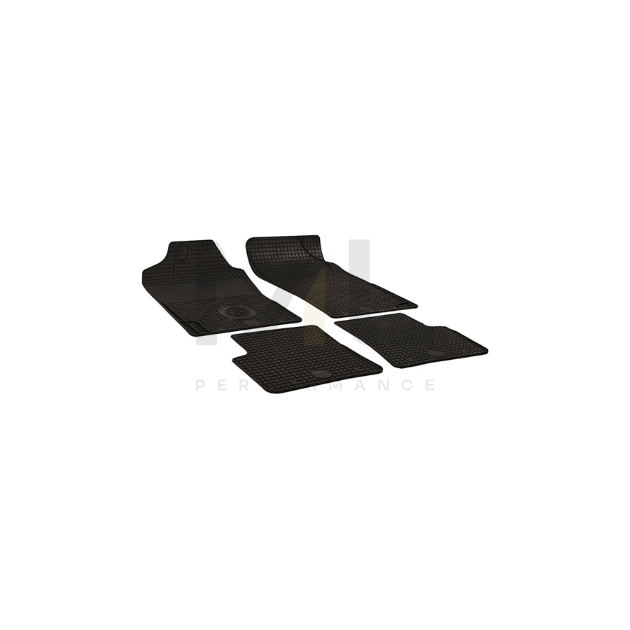 WALSER 50384 Floor mat set for PEUGEOT 206 Hatchback (2A/C) Elastomer, Front and Rear, Quantity: 4, Black | ML Performance Car Parts