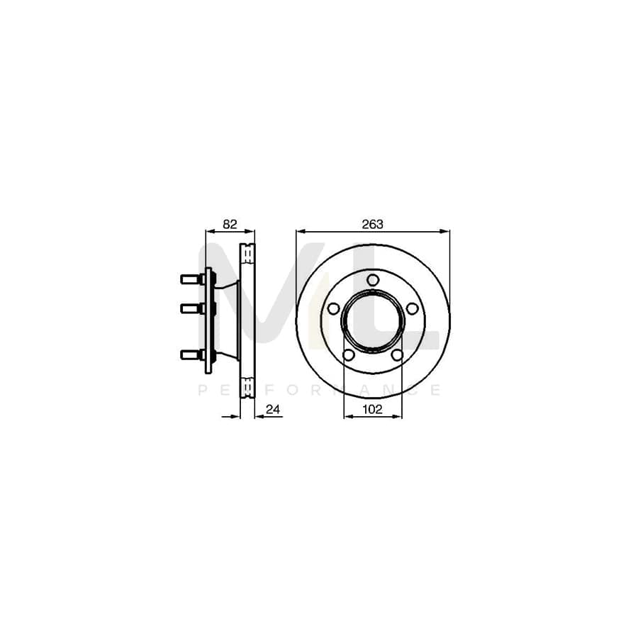 BOSCH 0 986 478 643 Brake Disc Internally Vented, Vented, Oiled | ML Performance Car Parts